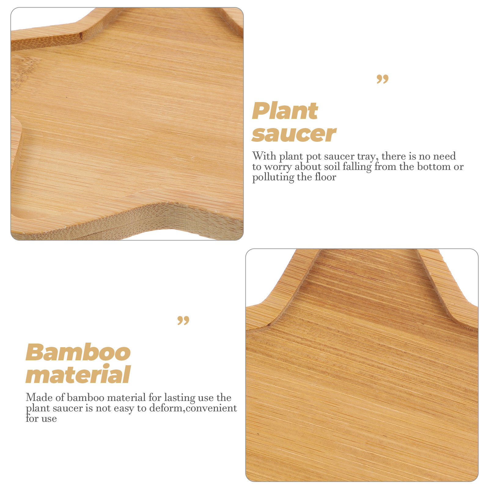 4 vassoi in bambù per vasi di  - Drip Tray Saucer recensione e prezzo